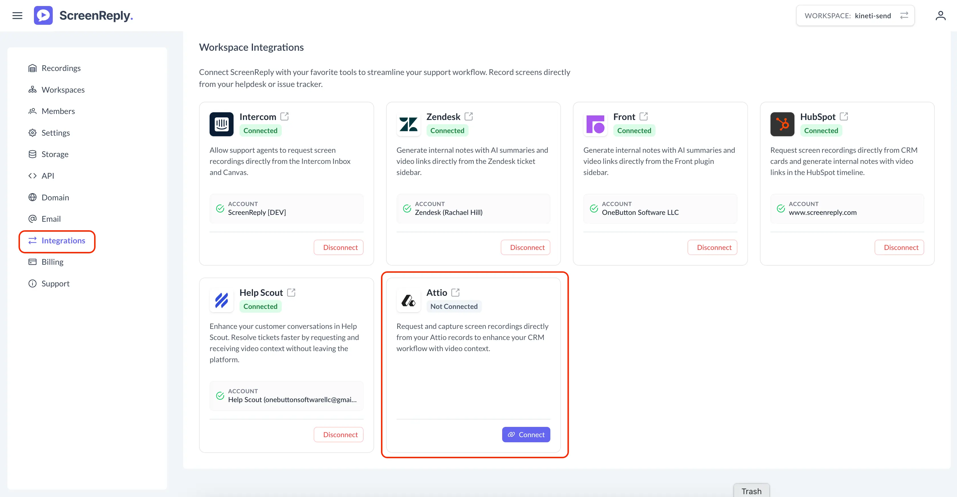 Connect Attio Integration