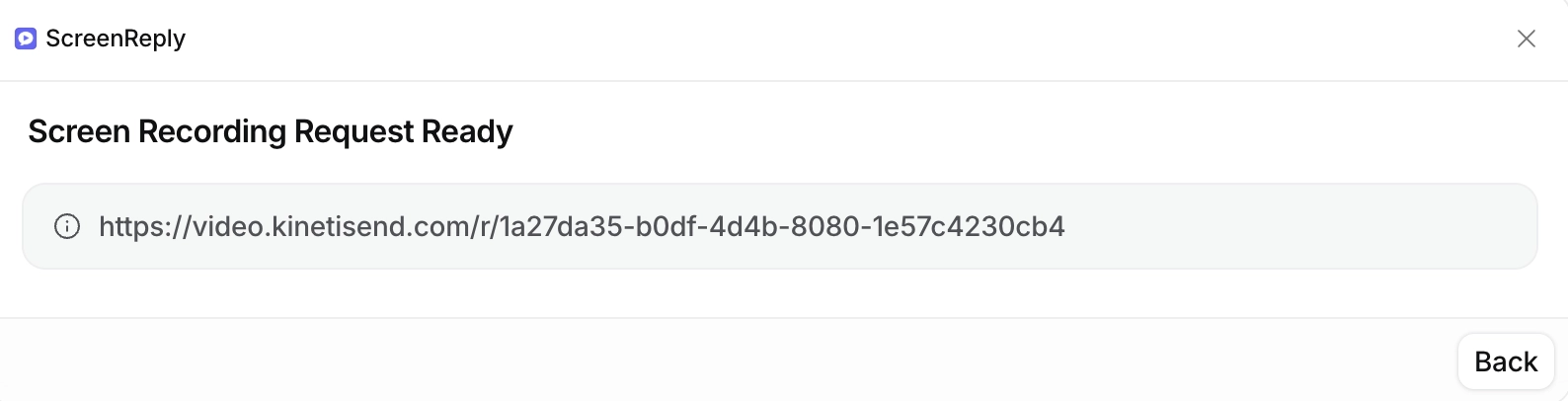 Copy the generated link