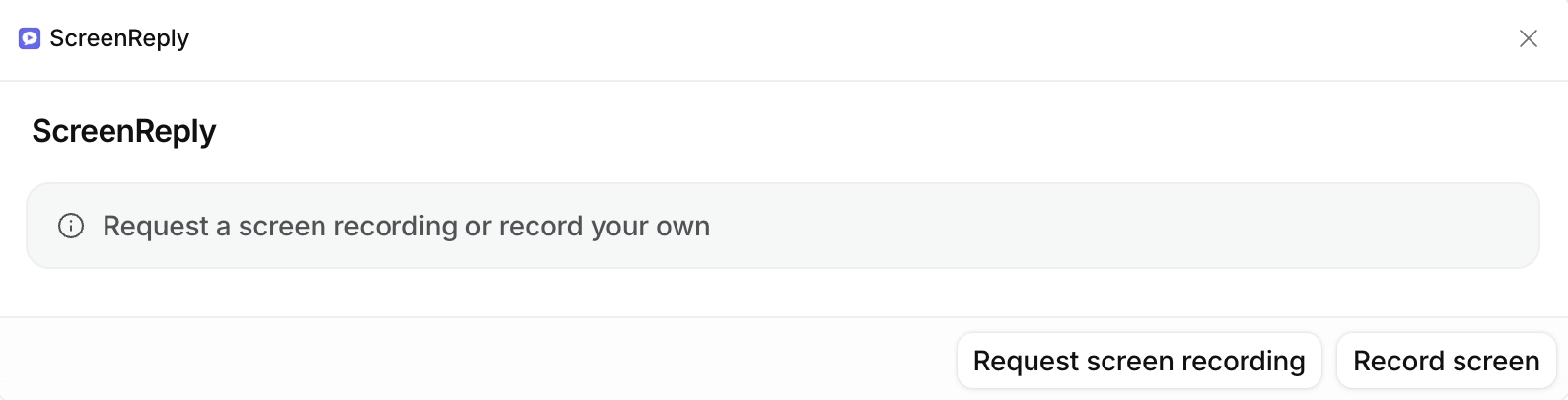 Request or Record Screen Options