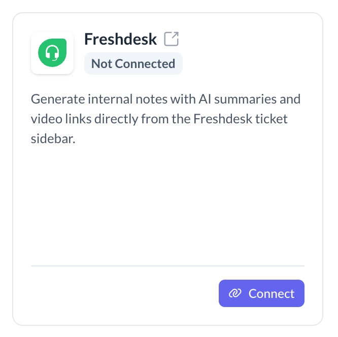Connect Freshdesk Integration in ScreenReply