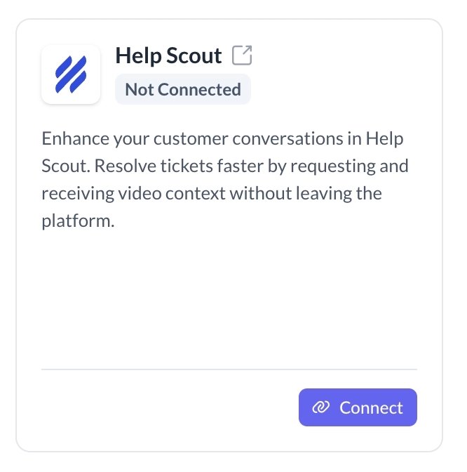 Connect Help Scout in dashboard