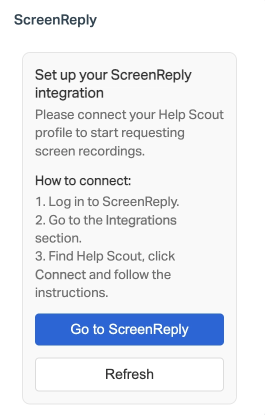 Initiate Help Scout setup