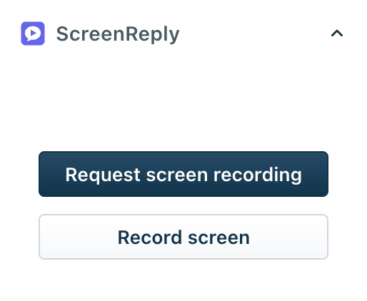 Agent generating a ScreenReply link in Freshdesk sidebar