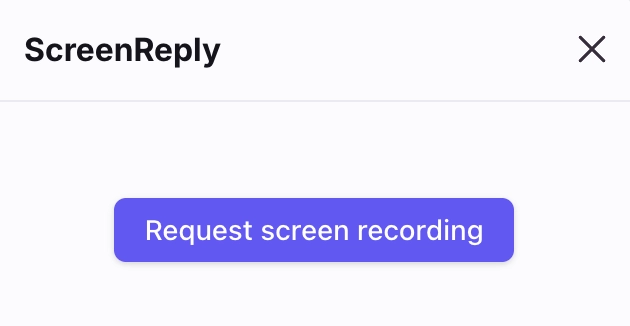 Agent generating a ScreenReply link in the Front composer